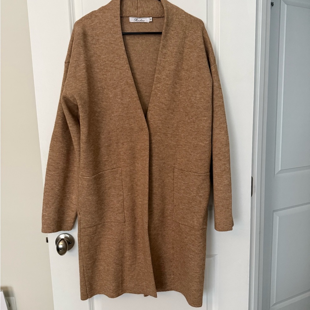 Elegant Camel Cardigan / Coat
